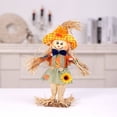 thumbnail image 6 of Clearance Sale | 13.78 Inch Handcrafted Pumpkin Witch Scarecrow Figurine, Rustic Thanksgiving Fall Decor, 6 of 9