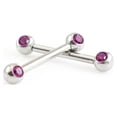 thumbnail image 4 of Paire de Barre à Mamelon Push-In avec Zircone Cubique 14 g, 4 of 11
