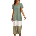 thumbnail image 1 of Birdeem Robe d'Été pour Femme à Empiècements Imprimés, Robe Aguichant à Col en V, Robe de Plage, Robe Soleil, Robe Ample, 1 of 5
