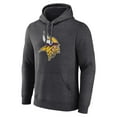 thumbnail image 2 of Men's Charcoal Minnesota Vikings Primary Team Logo Fitted Pullover Hoodie, 2 of 3