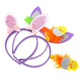 thumbnail image 3 of 3 Pcs Easter Headband Easter Bunnies Ears Rabbit Chick Eggs Carrot Hairbands Hair Hoop For Women Girls Easter Party Favor Decorations, 3 of 3