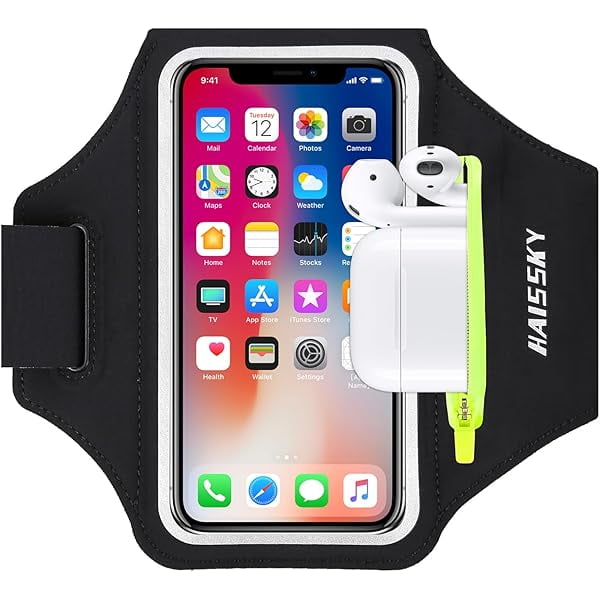 wonima44 Cell Phone Armband for iPhone 16 15 Pro 14 Plus 13 11 XR XS, Galaxy S24/S10 Water Resistant Sports Phone Holder Case & Zipper Slot Car Key Holder for 6.7 inch Phone
