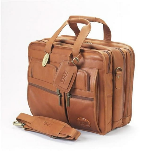 Claire Chase 154E-saddle Executive Computer Briefcase X-wide - Saddle