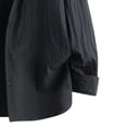 thumbnail image 6 of Aobny Baggy T Shirts for Men Solid Button Up T Shirts Collared Big & Tall Polos Long Sleeve Mens Tees,Black,L, 6 of 6
