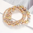 thumbnail image 2 of Copper Bead Bracelet Three Colors Copper Bead Elastic Adjustable All-match Bracelet Women, 2 of 2