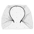 thumbnail image 4 of Viveous Face Veil Headband Veil Mesh Bridal Veil Fascinator For Women Short Veil Birdcage Veil Headband For Bridal Funeral And Tea Party Outfits, 4 of 10