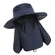 thumbnail image 1 of Sombrero para el sol Gorra con protección UV Ala ancha Nylon Transpirable Secado rápido UPF 50+ Sombrero de pesca con cubierta extraíble para solapa en el cuello y la cara Azul oscuro, 1 of 10