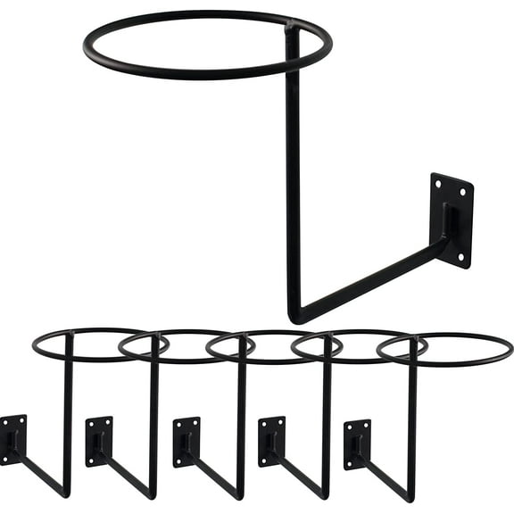 6 Packs Helmet and Hat Wall Mount Holder - Motorcycle Helmet Stand, Black Hangers for Caps, Ball Holder, Wig Display