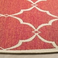 thumbnail image 3 of Safavieh Linden Ognena Geometric Indoor/Outdoor Area Rug, Red/Creme, 6'7" x 6'7" Round, 3 of 8