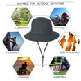 thumbnail image 2 of Topwoner Sun Hat for Men/Women Summer Uv Protection Foldable Bucket Hat for Hiking Garden Safari Beach, 2 of 4