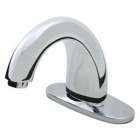 RUBBERMAID 1903281 Sensor Single Hole Mount, 1 Hole Bathroom Faucet, Polished chrome