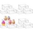 thumbnail image 1 of Jerify 12 Pcs Acrylic Buffet Risers, Food Risers for Buffet Table Display Stand Shelf for Party Catering Dessert Collectibles Acrylic Boxes Display with Hollow Bottoms, 5.9'' 5.1'' 3.5''(Square), 1 of 7