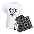 thumbnail image 4 of CafePress - Whale Sahrk Blue Spiral Women's Light Pajamas - Women's Short Sleeve Print T-Shirt and Pants Light Cotton Pajama Set, 4 of 7