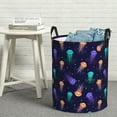 thumbnail image 5 of Goofa Sea Jellyfish Printed Circular Hamper,Laundry Basket with Handles,Storage Baskets Foldable,Large Capacity Laundry Hamper-Medium, 5 of 8