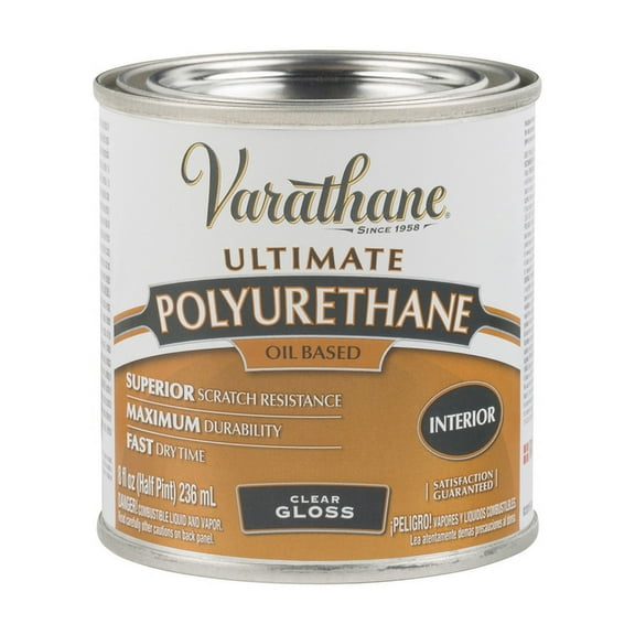 4 Pc, Varathane Ultimate Gloss Clear Oil-Based Polyurethane 0.5 Pt