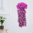 thumbnail image 4 of Fwttom 2.8 FT Violet Artificial Flowers Vines, Colorful Hanging Fake Flowers Silk Violet Simulation Hanging Plant Faux for Wall Decoration Wedding Party Home Decor, Mother's Day Gifts, 4 of 7