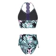 thumbnail image 2 of Alvivi Girls Floral Printed Bikini Set Sleeveless Top Swim Trunks Swimsuit 2PCS 4-14, 2 of 7