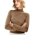 thumbnail image 4 of Womens Turtleneck Long Sleeve Sweater Tops Casual Soft Knit Fit Lightweight Basic Pullover 2025 Fall Work Outfits, 4 of 5