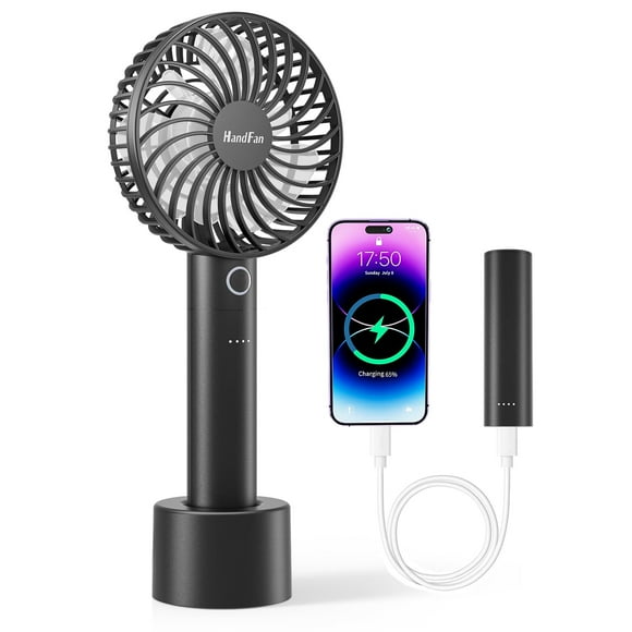 Ventilador de mano HandFan portátil eléctrico mini enfriador negro