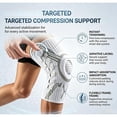 thumbnail image 2 of Knee Sleeve, adjustable compression brace with dial system for pain relief and running support,Purple-Left,Medium, 2 of 8