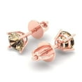 thumbnail image 2 of 14K Solid Gold Push Back Stud Earrings for Women | 1 cttw Round Cut Yellow Moissanite | Rose Gold, 2 of 5