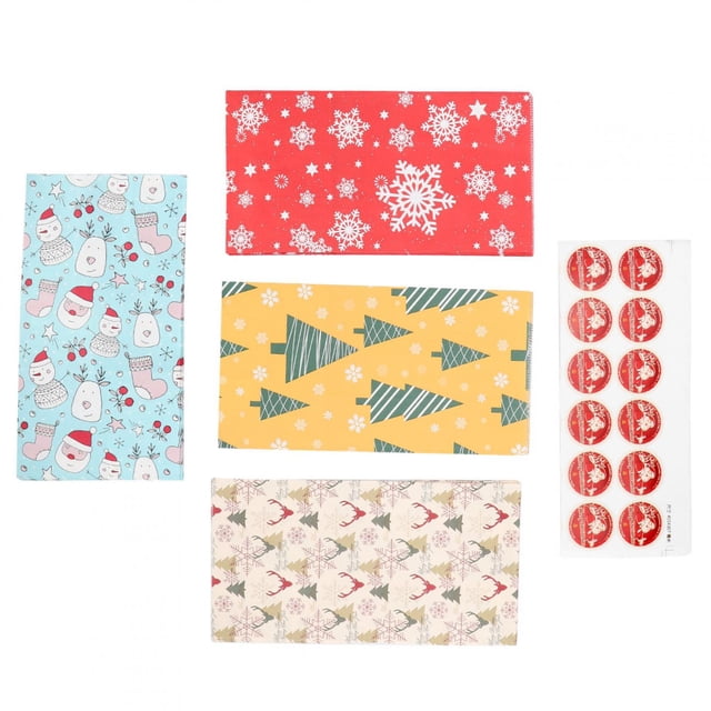 Wedding Candy Bag,24pcs Christmas Style Cookies Candy Bag Present Gift Bag Remarkable Clarity