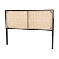 thumbnail image 2 of bali & pari Aurelia Rattan and Bayur Wood BOHO Headboard, Queen Size, Black, 2 of 8
