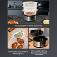 thumbnail image 5 of 3 Tier Food Steamer 13.7QT, FOHERE 800W Electric Food Steamer for Cooking, Auto Shut-off 60-min Timer, 24H Delay Start Timer for Veggies Seafood Rice, 5 of 10
