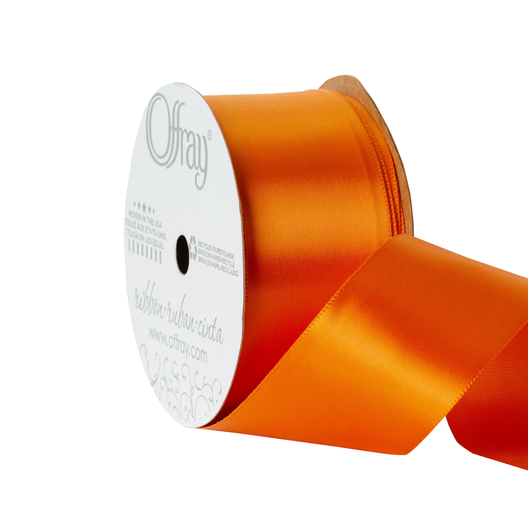 Orange Polyester Ribbon, 3.3 x 1.5
