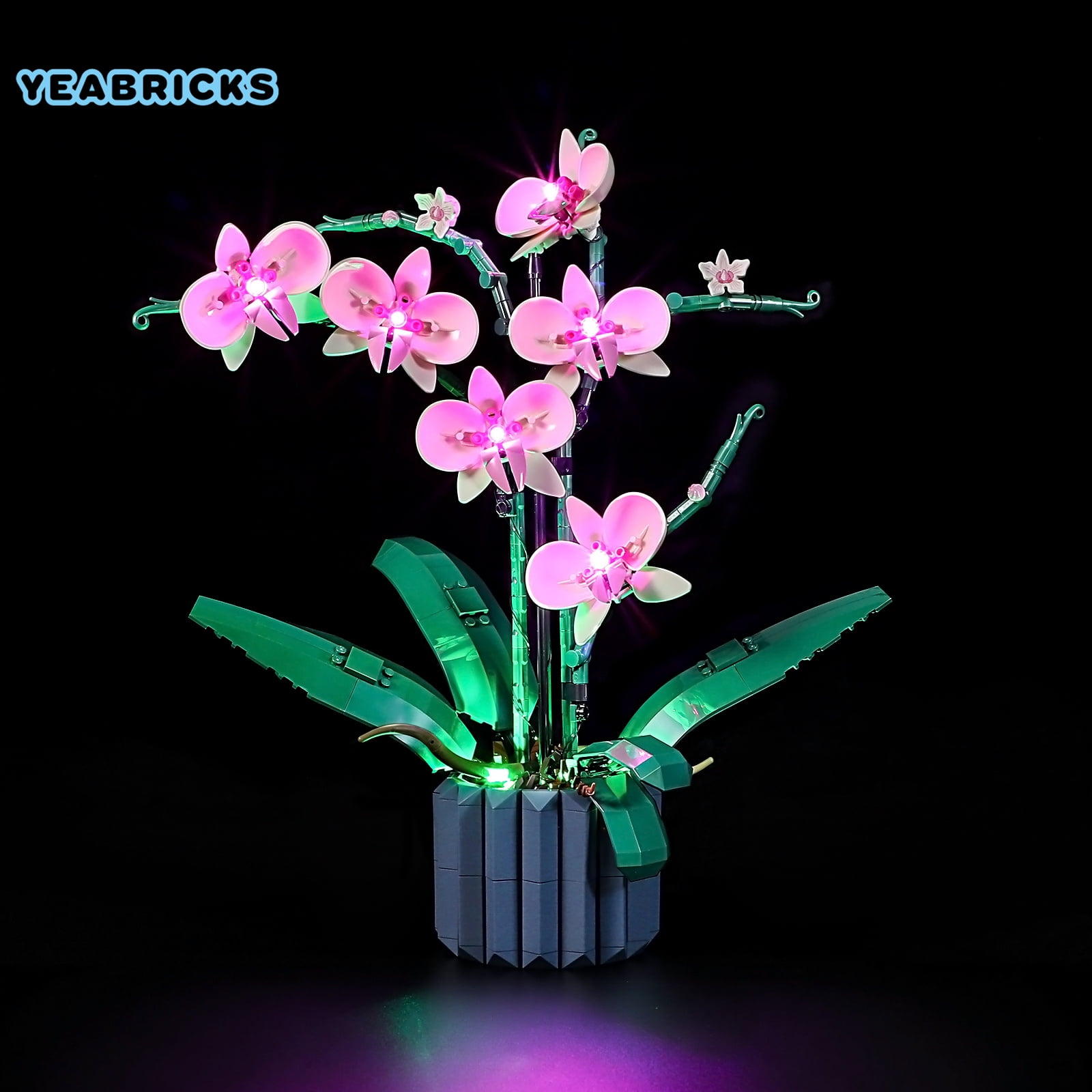 YEABRICKS Led Light Kit for Legos Orchid 10311 Plant Decor Building Set