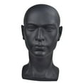 thumbnail image 3 of FITYLE Male Mannequin Head Bald Head, Display Model,Hat Display, Versatile, Jewellery Model Head for Headphone Hairs Hat Matt Black, 3 of 10