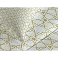 thumbnail image 4 of Ambesonne Moroccan Quilted Bedspread Set 3 Pcs, Traditional Girih Star, Queen Size, Amber and White, 4 of 5