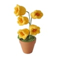 thumbnail image 1 of Adorno de flores artificiales tejidas a mano para interiores, ideal para decorar dormitorios y salas de estar. Amarillo, 1 of 9