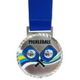 thumbnail image 3 of Medalla Ganadores Metal Pickleball 6 8 Cm para Competiciones Juegos (Plata), 3 of 4