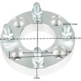thumbnail image 2 of labwork 2 PCS 1in 4 x 101.6mm Silver Wheel Spacers Adapters 62mm Hub Bore & 1/2in x 20 Studs, 2 of 7