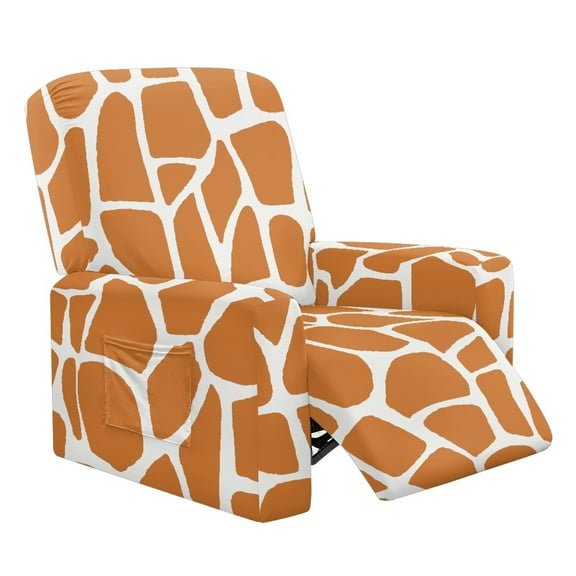 LedBack Giraffe Print Stretch Recliner Seat Cover Lazy Boy Chair Covers for Reclining Chair Washable Lazyboy Covers Sofa Slipcovers for Living Room