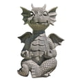 thumbnail image 1 of Estatua de dragón de jardín, divertido dragón de meditación y figuras que sostienen la lámpara para dormir, adornos de yoga Zen, patio al aire libre, 1 of 5