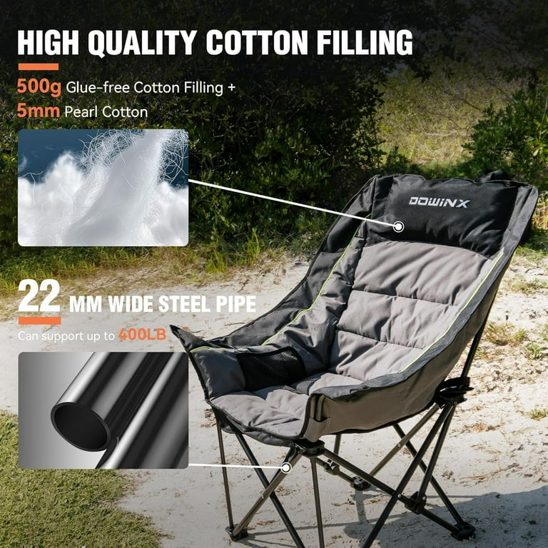 Dowinx Heated Camping Chair for Adults - Oversized Extra Large