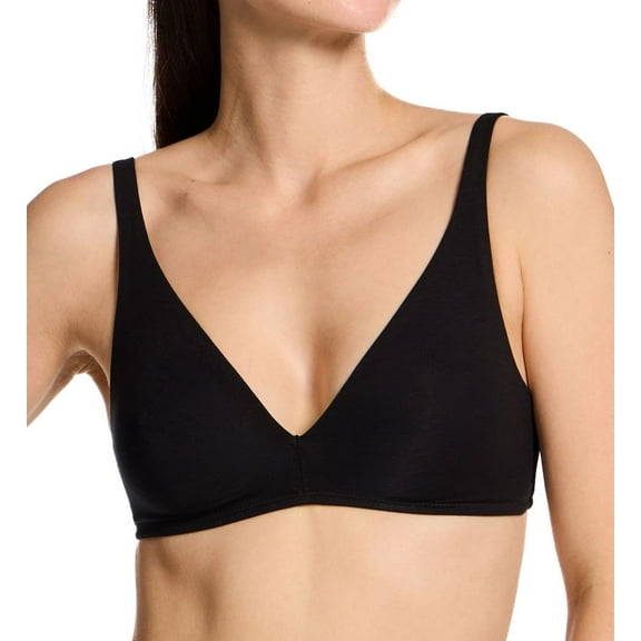 Women's Calida 04375 Natural Comfort Cotton Soft Cup Bra (Black 34C)