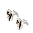 thumbnail image 2 of Turntable Elegant Stainless Steel Cufflink Set for Formal Attire, Made of Stainless Steel, Ideal for Special Occasions, 2 of 6