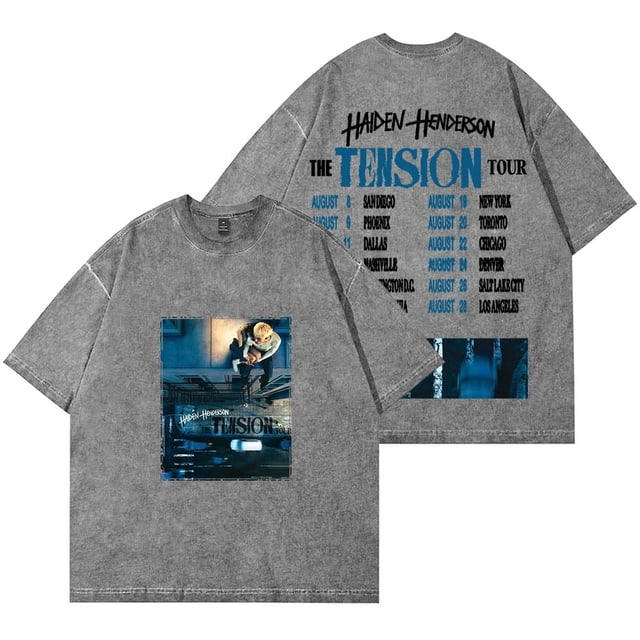 Haiden Henderson The Tension Tour Vintage Wash Camisetas Mujeres Hombres Algodón Camiseta de manga corta,2,XXL