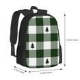 thumbnail image 3 of Daiia Green White Lumberjack Plaid Backpack for Men and Women -Durable Backpack Large Capacity, Water-Resistant Bag with Adjustable Straps and Laptop Compartment, 3 of 9