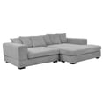 thumbnail image 6 of 109" L-shaped Comfy Sofa with 54 in. Reversible Chaise, High-resilient Foam Filled Sectional Couch, Detachable Cushion Cover Sofa for Living Room, 6 of 8