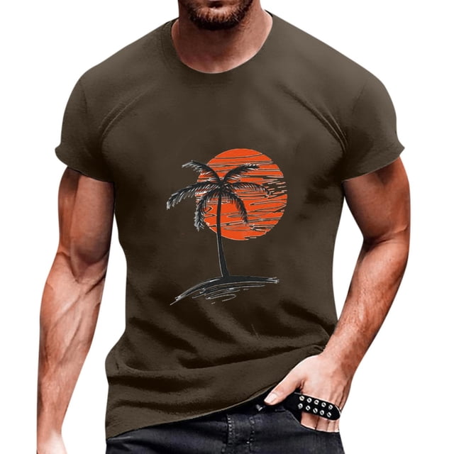 Xdzjlr Mens T-Shirt Vacation 3D Digital Printing Fit Loose Men Shirts Summer,Xxxxxl