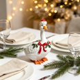 thumbnail image 5 of Christmas Duck Statue, Cute Tabletop Decor with Holly Wreath, 8'' Large Vintage Cottagecore Christmas Figurines, 5 of 6