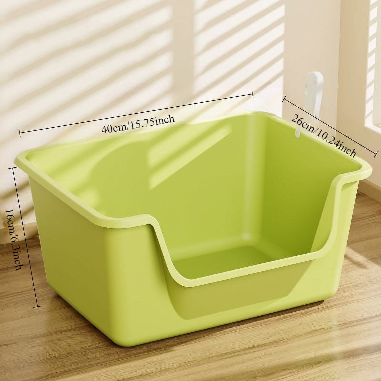 Cat Litter Box Large Capacity Semi-closed Plastic Anti-Splash Cats Toilet Bedpan Big Mac Oversized Cat Tray Bedpan Cat Toilets
