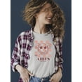 thumbnail image 2 of Aries Ram Emblem - Zodiac Art Design Graphic Women's T-shirt, 2 of 4