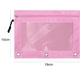 thumbnail image 2 of Estuche para lápices de tamaño B5 con doble cremallera y 2 bolsillos, estuche transparente de malla para archivos, estuche con cremallera para lápices, estuches para lápices con remaches reforzados con orificio de 3 anillos (rosa) Zhivalor OTTO-ZYS-0175, 2 of 7