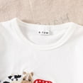 thumbnail image 4 of HCNTES Toddler Outfit Cute Farm Theme Embroidery Tee and Gingham Shorts 2-Piece Set for Birthday Parties Boys Summer Outfits, 4 of 9