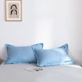 thumbnail image 5 of Flxxie Ultra Soft Microfiber Pillow Shams Set of 2, Queen 20" x 30", Sky Blue, 5 of 6